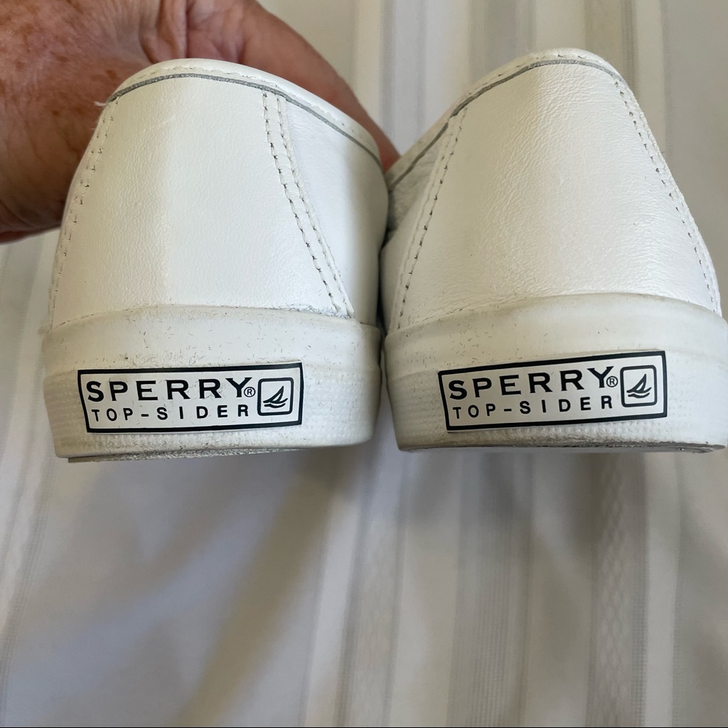 Sperry Seacoast Leather Sneakers Boat Shoes Size 7.5 — image 3 of 6